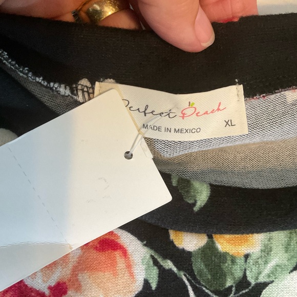 Perfect Peach - Short sleeve floral top empire waist dress - Picture 8 of 9